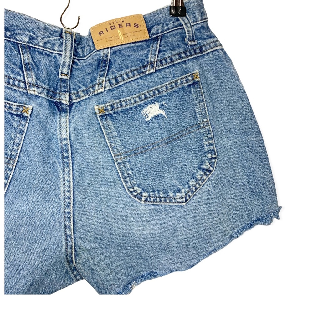 Vintage Denim Riders High Waist Crochet Lace Mom Jean Shorts Size 10 - Picture 5 of 6